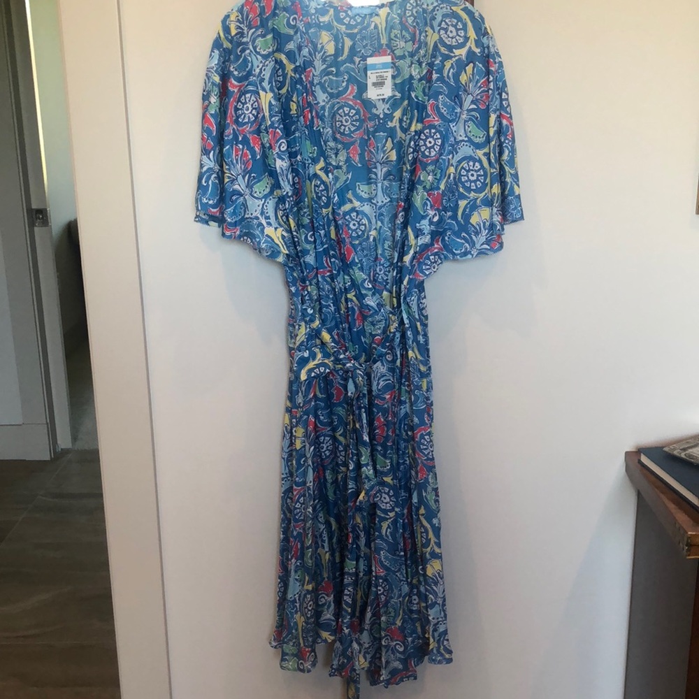 J. McLaughlin silk blend dress. New with tags. Size L